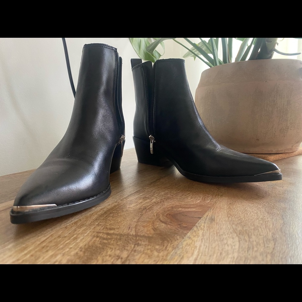 Leather booties